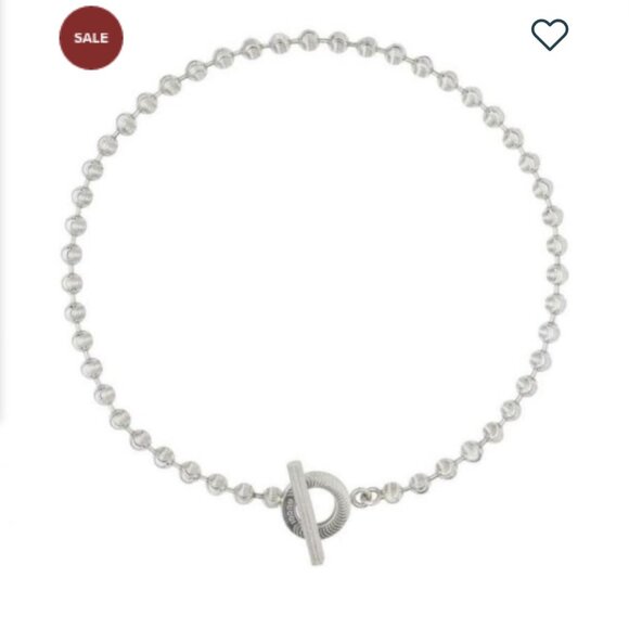 GUCCI Sterling Silver Boule Beaded Chain Toggle Necklace - Picture 1 of 9